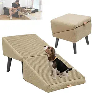 Highly Rated 2-in-1 Pet Ramp and Ottoman